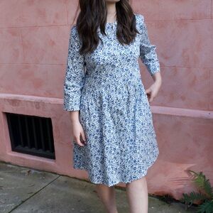 Tuckernuck crepe royal shirt dress